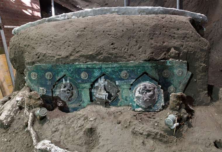 Descubren carro romano cerca de Pompeya (Italia)/Foto: AFP