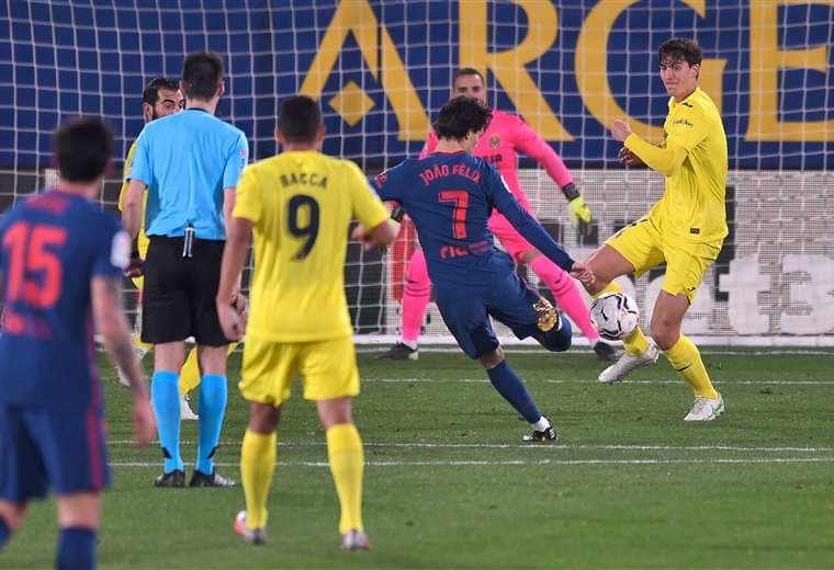 El gol de Joao Félix, delantero del Atlético, ante Villarreal. Foto. AFP