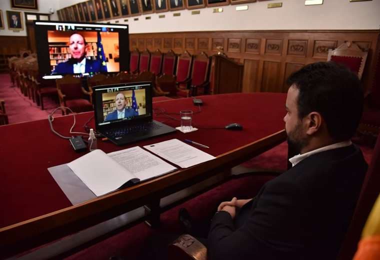 El presidente del Tribunal Supremo de Justicia en reunión virtual