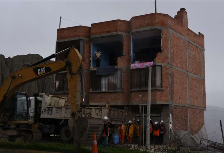 Las viviendas afectadas en La Paz I AMN.