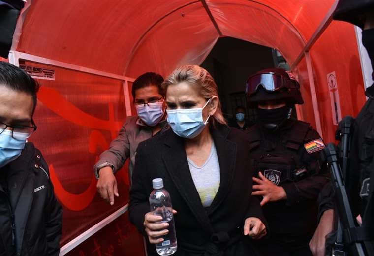 Áñez fue detenida en las últimas horas y trasladada a La Paz. Foto: APG