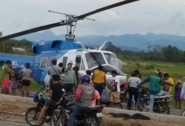 Helicóptero usado por Evo para hacer campaña del MAS