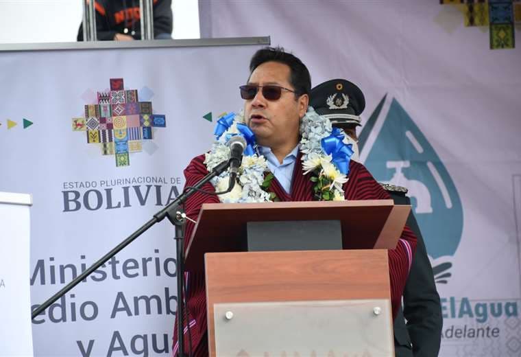 El presidente durante el acto en El Alto I ABI.