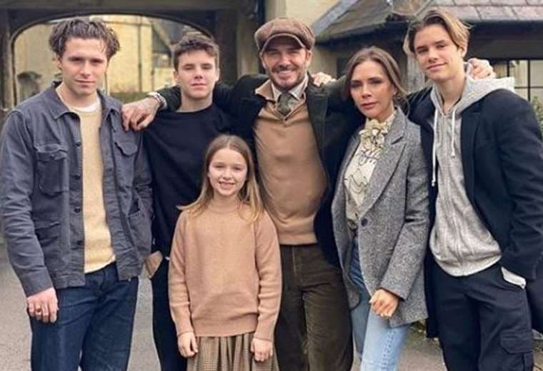 El clan Beckham, integrado por David, su esposa y sus hijos