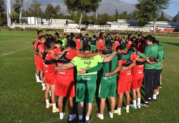 La selección cerró el jueves su preparación en Santiago. Foto:FBF