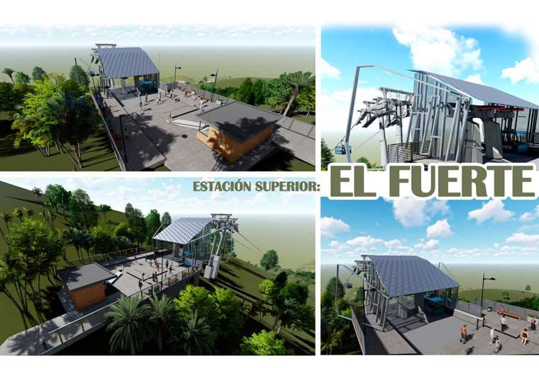 Imagen presentada del proyecto Teleférico El Fuerte