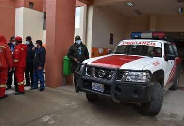 Los heridos fueron evacuados en ambulancias de la UPEA