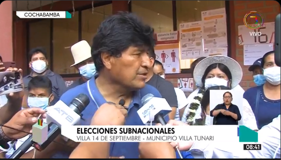 Evo Morales en Villa Tunari I captura.