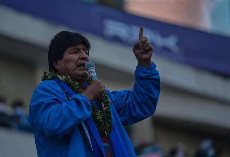 Evo Morales lanzó varias lineas en esta jornada (ABI)