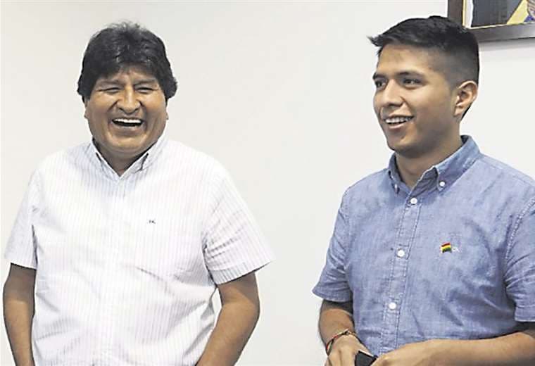 Evo Morales y Andrónico Rodríguez, líderes cocaleros