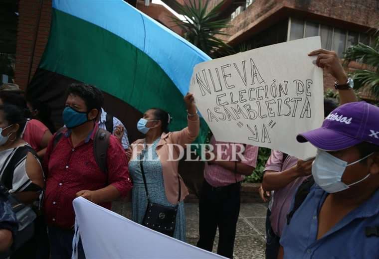 Representantes del pueblo Guaraní desconocen la acreditación de Valle. Foto: J. Ibáñez