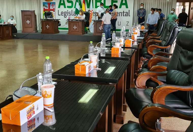 Foto Jorge Gutiérrez: los asambleístas del MAS abandonaron la sesión este martes
