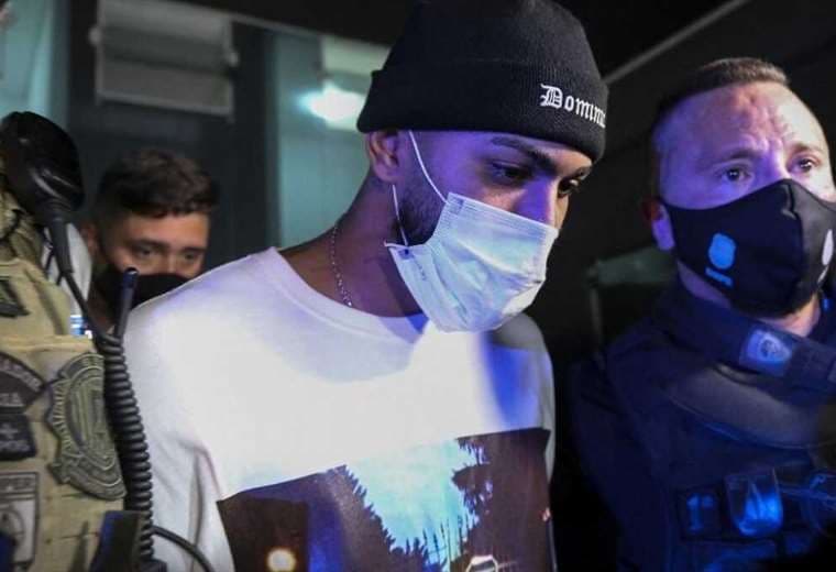 Gabigol cuando fue detenido en marzo en un casino de Sao Paulo. Foto: internet