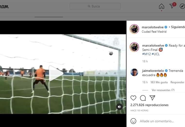 Captura de pantalla del video que publicó Marcelo en Instagram