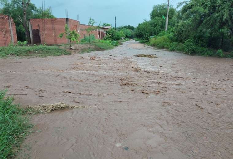 Barrios inundados en Villa Montes/Foto: COEM 