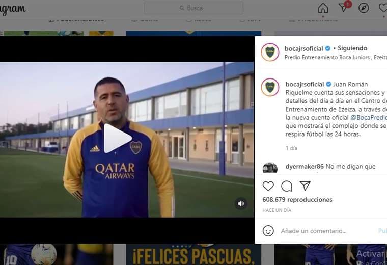 Captura de pantalla del video que Boca publicó en las redes sociales