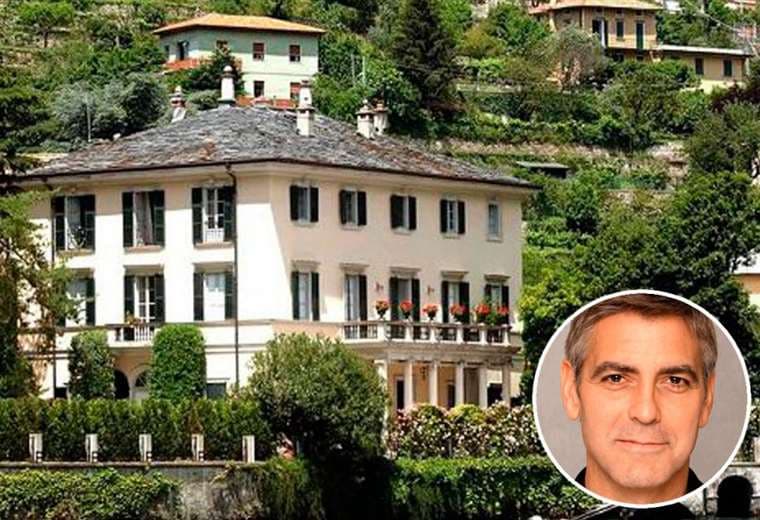 George Clooney pasó casi $us 15 millones por la mansión de 25 habitaciones 