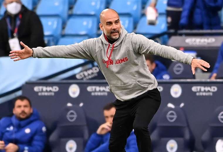 Pep Guardiola, entrenador del Manchester City de Inglaterra. Foto: AFP