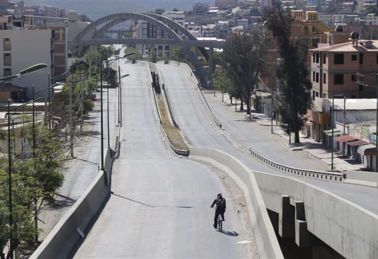 Foto APG: este domingo se vive una jornada de cuarentena en Cochabamba