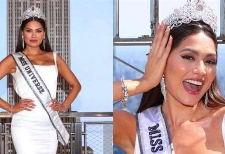 La Miss Universo durante su vida al edificio Empire State en Manhattan