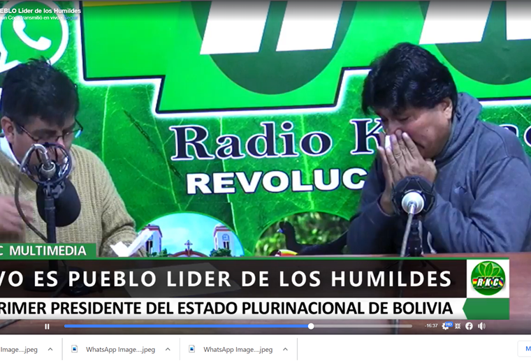 Evo Morales en radio Kawsachun Coca