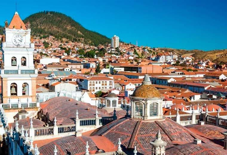 Vista panorámica del centro de la ciudad de Sucre