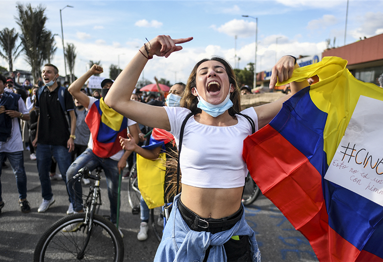 Las protestas son constantes en Colombia desde el mes pasado. Foto. AFP