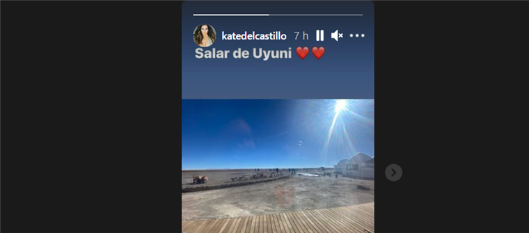 Kate del Castillo difundió en sus redes sociales una foto del salar de Uyuni 
