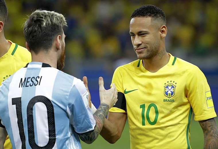 Messi y Neymar juntos. Dos talentosos que están en la Copa América. Foto: internet