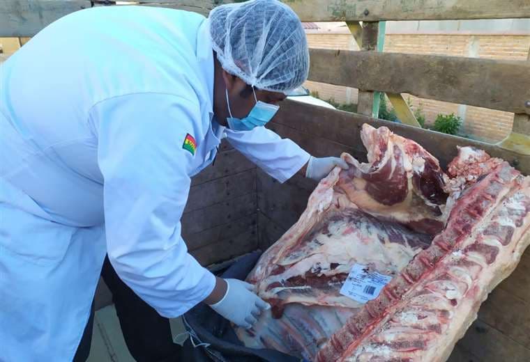 Senasag revisó la carne bovina decomisada y no portaba documentación que respalde origen