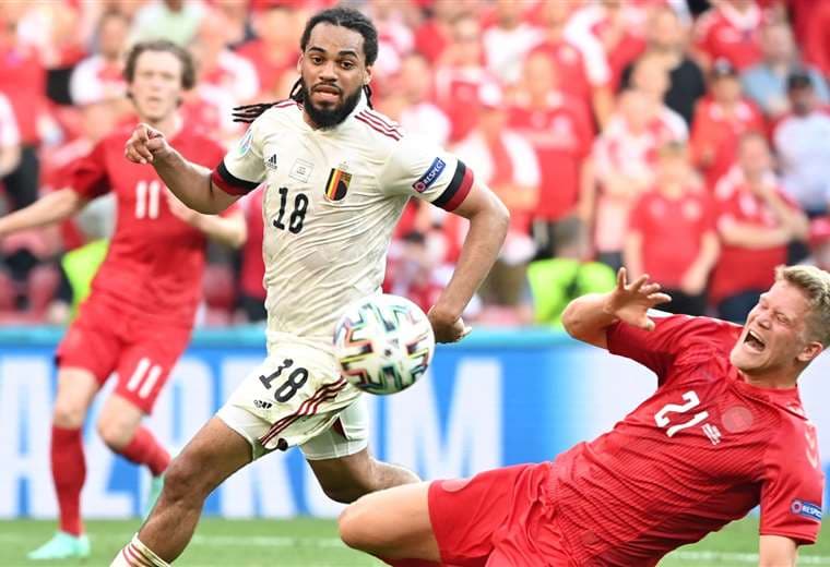 El partido entre belgas y daneses se jugó el jueves. Foto: AFP