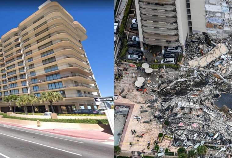 El edificio que se derrumbo hoy en la madrugada en Miami