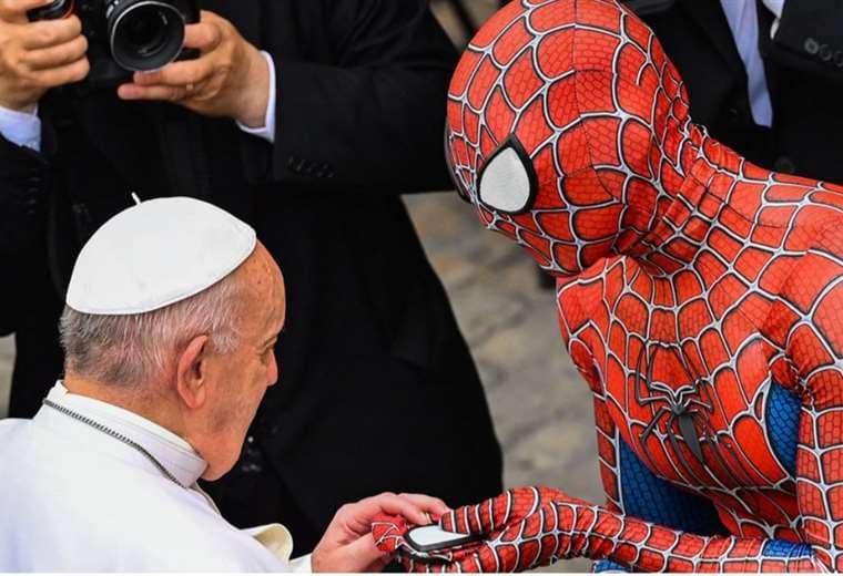 Es la primera vez que un personaje de cómics asiste a una audiencia papal