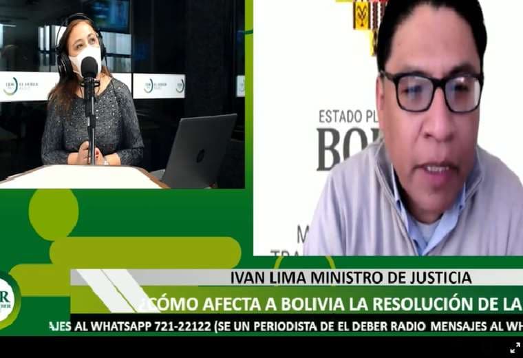 El ministro de Justicia Iván Lima estuvo en El Deber Radio este sábado.