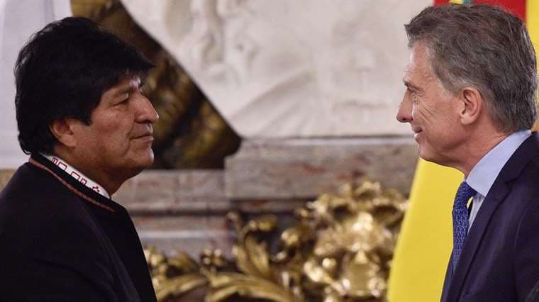Evo y Macri, en encuentro bilateral en abril de 2019/Foto:TN