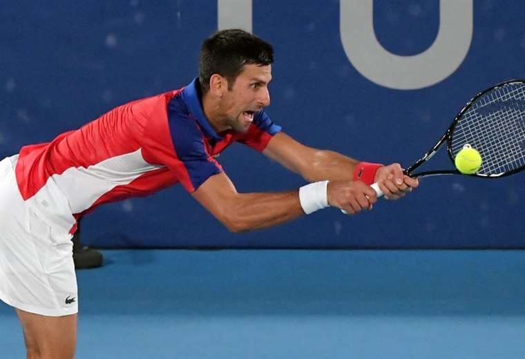 Novak Djokovic fue contundente ante el local Noshikori. Foto: AFP