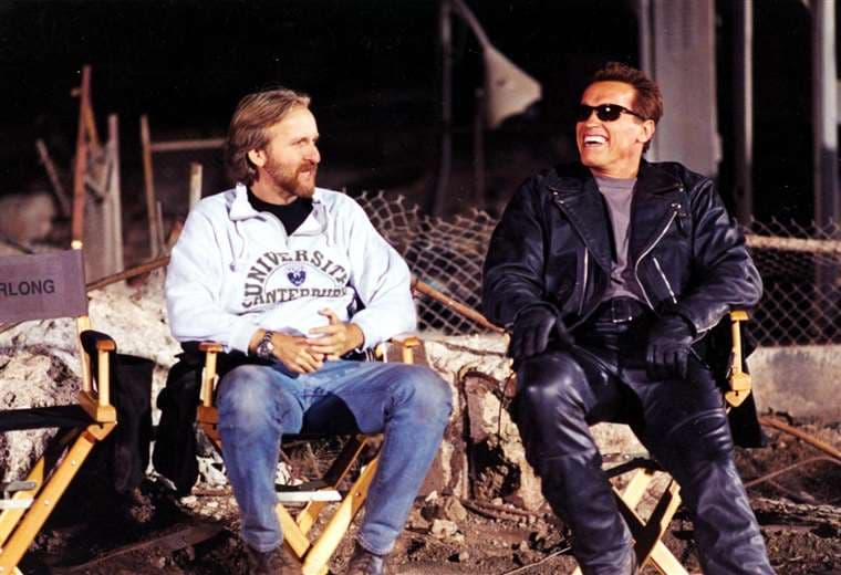 James Cameron y  Arnold Schwarzenegger