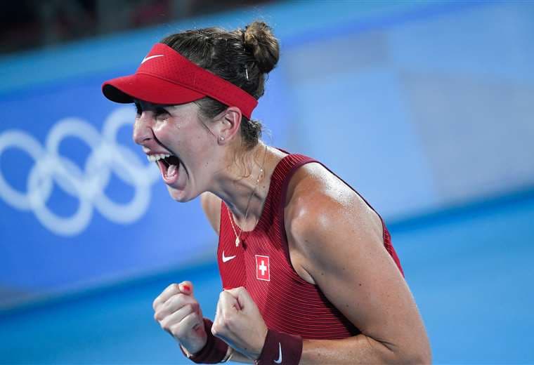 Belinda Bencic, medalla de oro en tenis. Foto: AFP