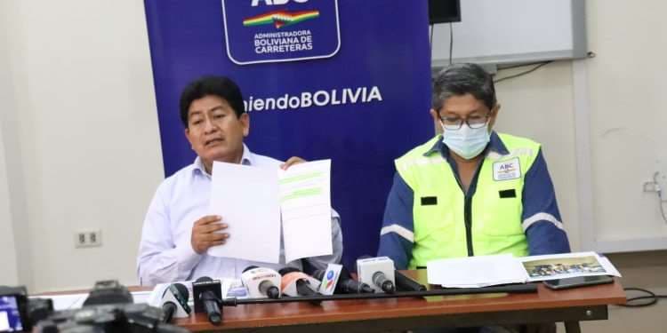 Transportistas de la Chiquitania suspenden medidas de presión. Foto: Ministerio de OO.PP.