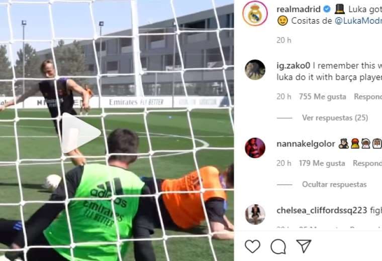 Captura de pantalla del video publicado por el Real Madrid en Instagram