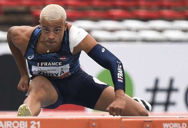 El atleta francés Sasha Zhoya tiene 19 años. Foto: AFP