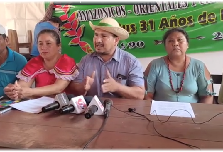 Dirigentes indígenas anunciaron la marcha en conferencia de prensa