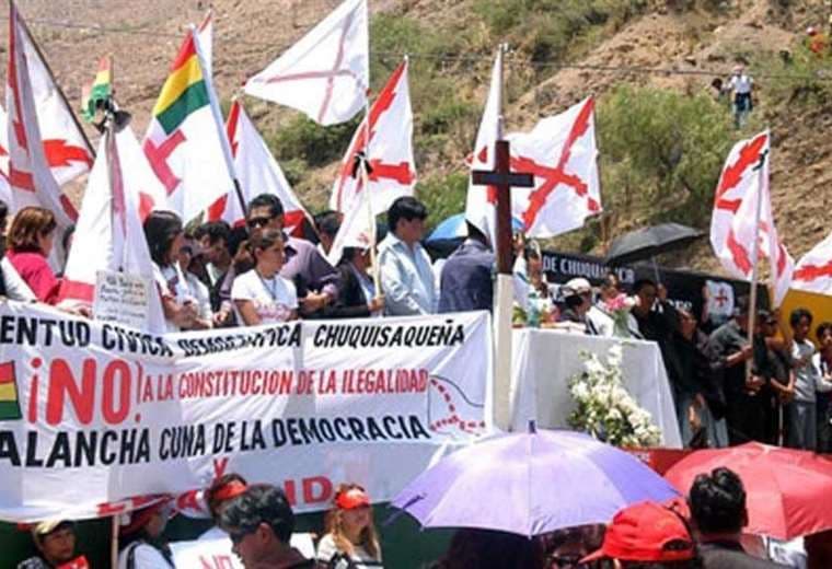 Manifestación de 2007, por los conflictos por la capitalía