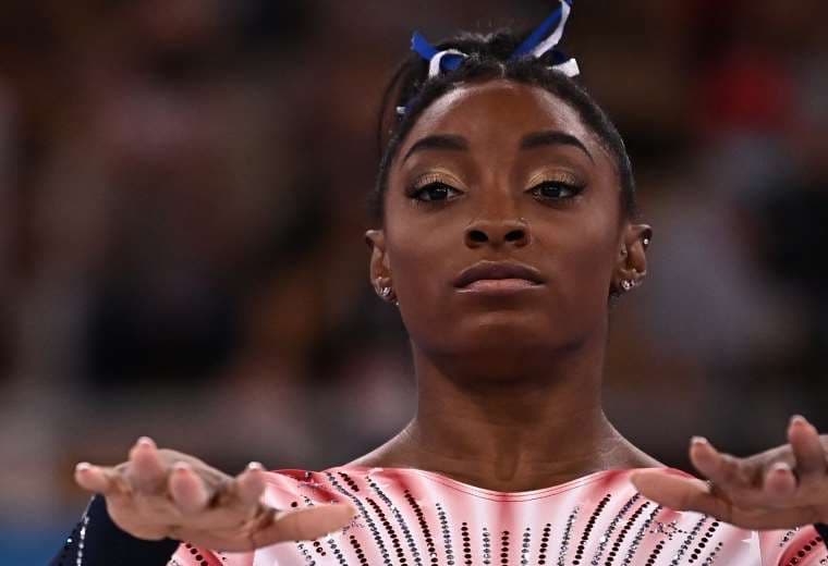 Simone Biles no pudo repetir su éxito alcanzado en Río 2016. Foto: AFP