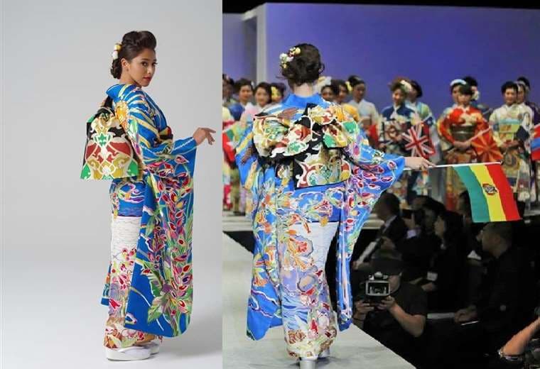 El kimono estuvo a cargo del artista Kei Takahashi 