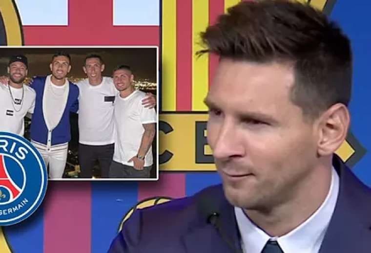Messi se fotografió hace unos días con los jugadores del PSG. Foto: Internet