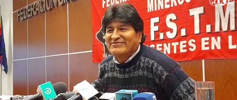 El expresidente ofreció una conferencia de prensa en La Paz 