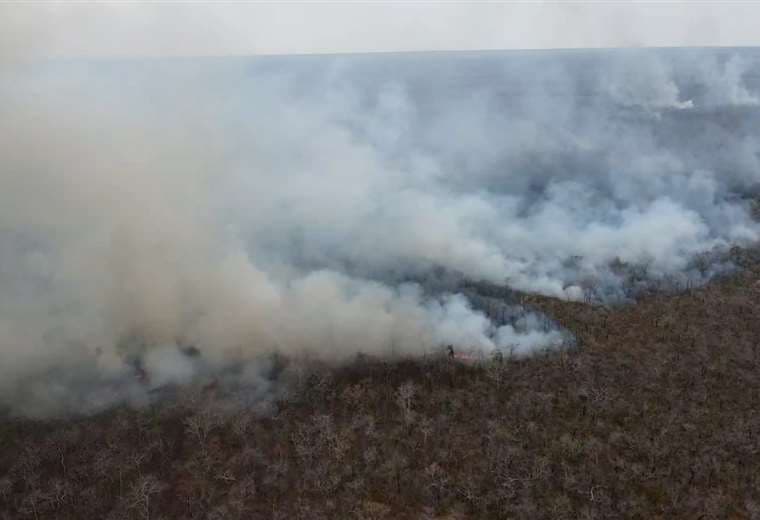 San Matías registra tres incendios activos. Foto: Gobernación