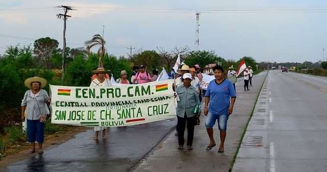 La marcha partió el lunes desde San José de Chiquitos. Foto: Limberg Cambará
