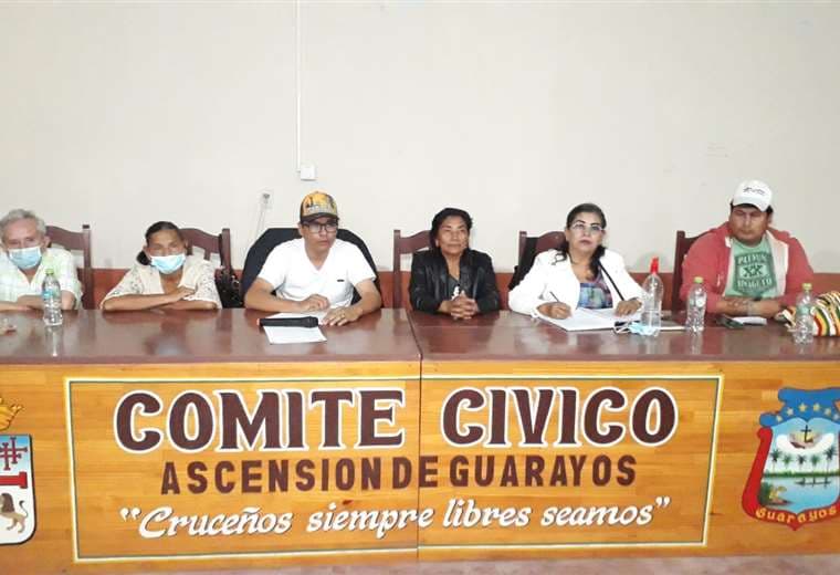 Cívicos de Guarayos alistan cabildo en defensa de la tierra. Foto Desther Ágreda